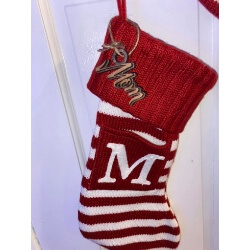 Personalized stocking name tags handcrafted by Triple R Designs