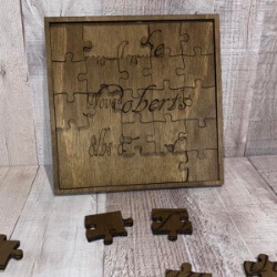 Baby Info Puzzle handcrafted by Triple R Designs