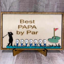 Best Papa by Par Personalized Sign handcrafted by Triple R Designs
