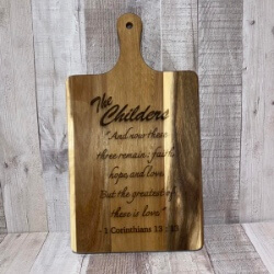 Custom cutting board handcrafted by Triple R Designs