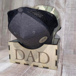 Dad Hat Holder (shown with hats) handcrafted by Triple R Designs