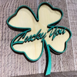 Lucky You Shamrock handcrafted by Triple R Designs