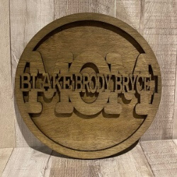 Mom with Kids' Names (1) handcrafted by Triple R Designs